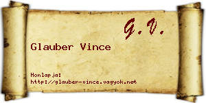 Glauber Vince névjegykártya
